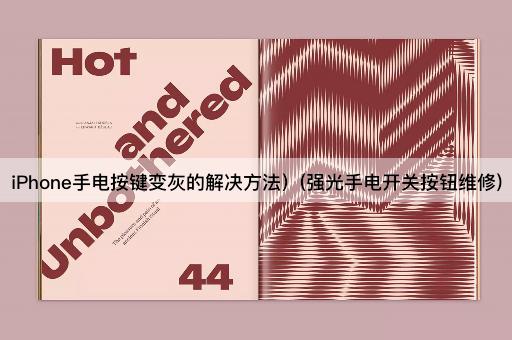 iPhone手电按键变灰的解决方法）(强光手电开关按钮维修)